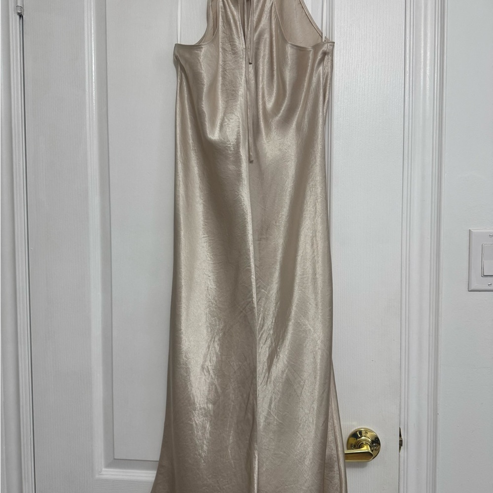 BABATON Satin Cream Backless Dress - Picture 5 of 7